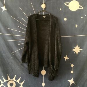 Soft Black Sweater Cardigan